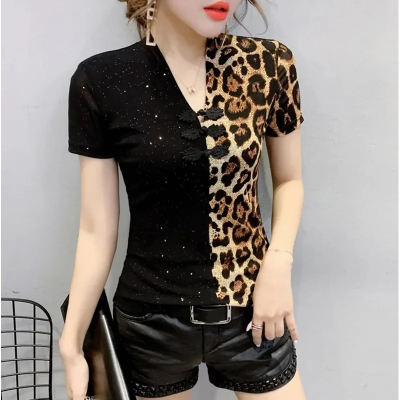 Женские китайские топы Женская азиатская одежда 2024 пикантная Футболка-Ципао в