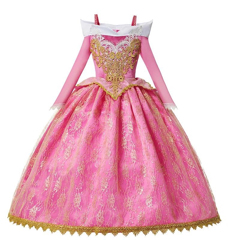 

Детское платье принцессы Спящей красавицы с длинными рукавами, кружевное женское платье на Хэллоуин, рождественские наряды для вечеринки, ...