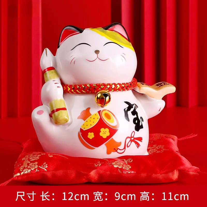 

Cat Lucky Ceramic Small Ornament Creative Home Office Decoration Gift