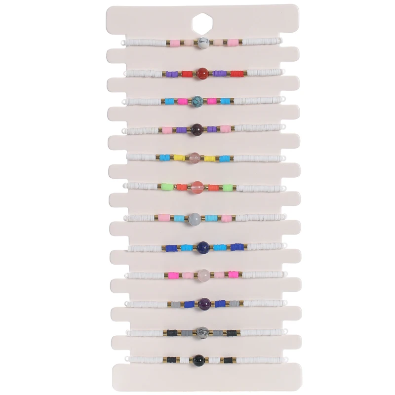 12 шт./партия женский браслет из натуральной глины