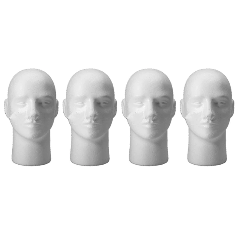 

4X Male Female Foam Styrofoam Mannequin Manikin Head Stand Model Wig Hat Display, 2