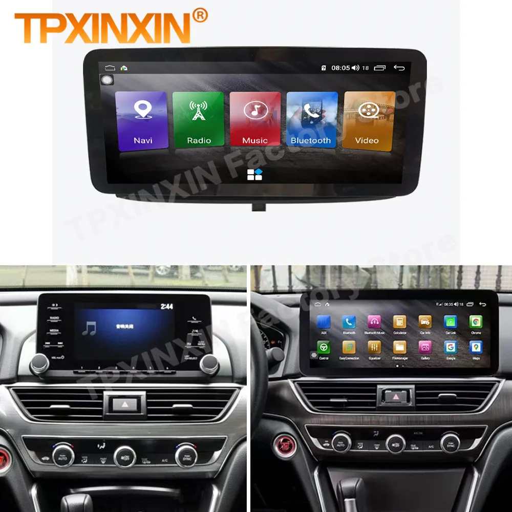 8+256G Carplay Radio Coche With Bluetooth Android 12 For Honda Accord 10 2018 2019 2020 2021 GPS Automotive Multimedia Autoradio