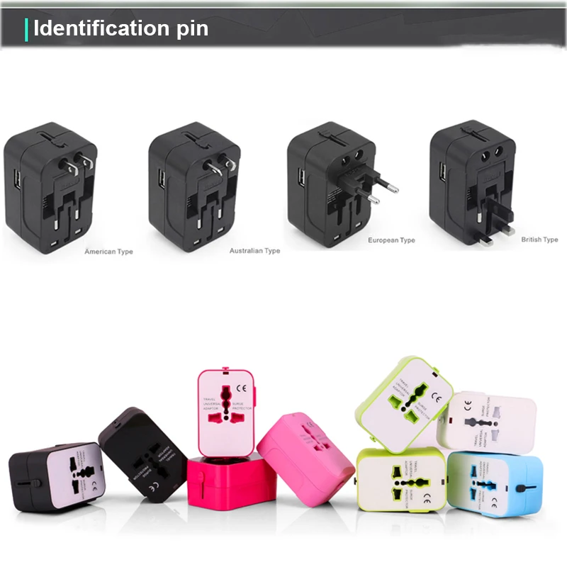 

Universal Plug Conversion Plug Multifunctional GSM USB Power Converter Universal Conversion Socket Travel Conversion Color Plug