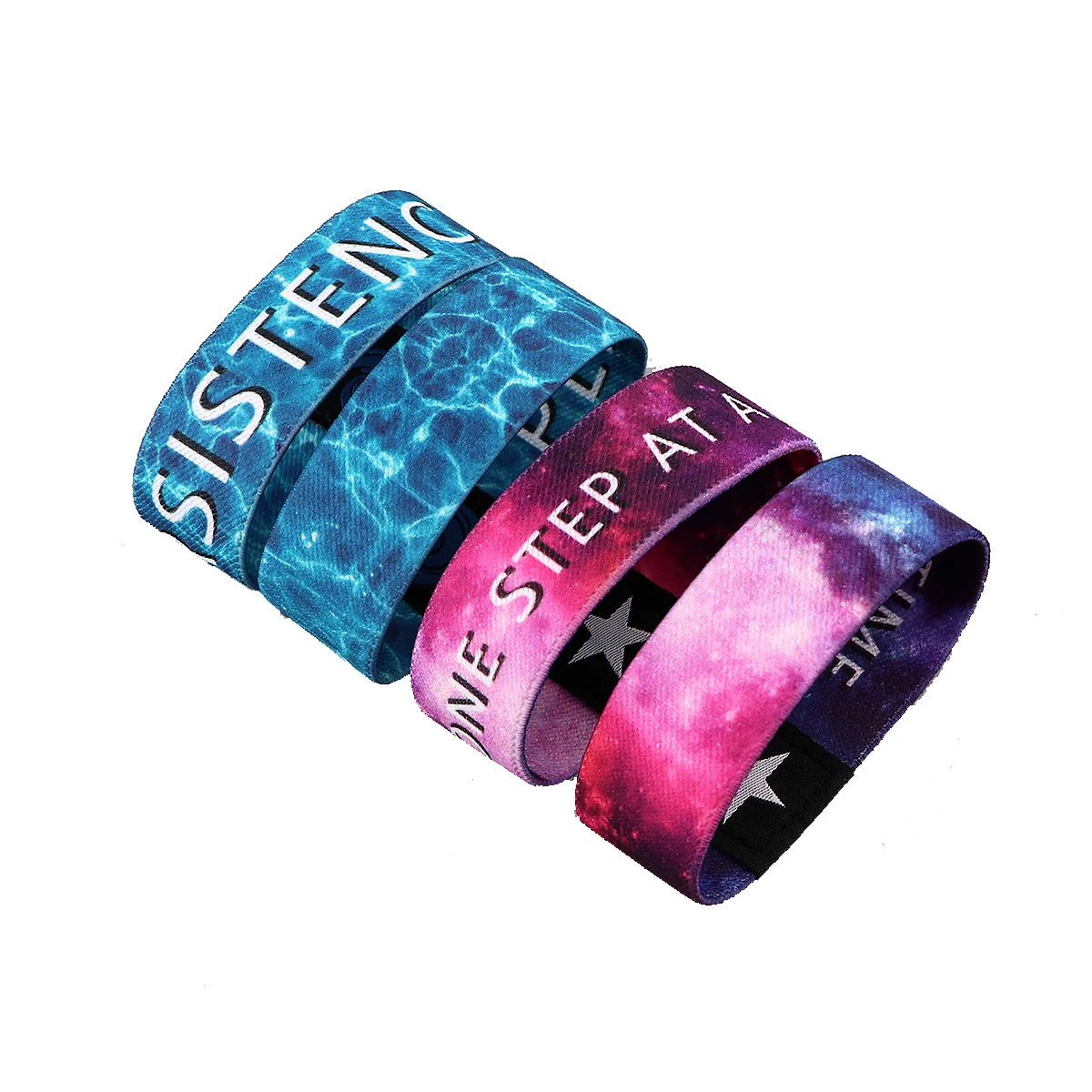 Вдохновляющие мотивирующие тканевый растягивающийся браслет, гибкий браслет на запястье, Браслет-манжета, Спортивный Повседневный браслет для женщин и мужчин