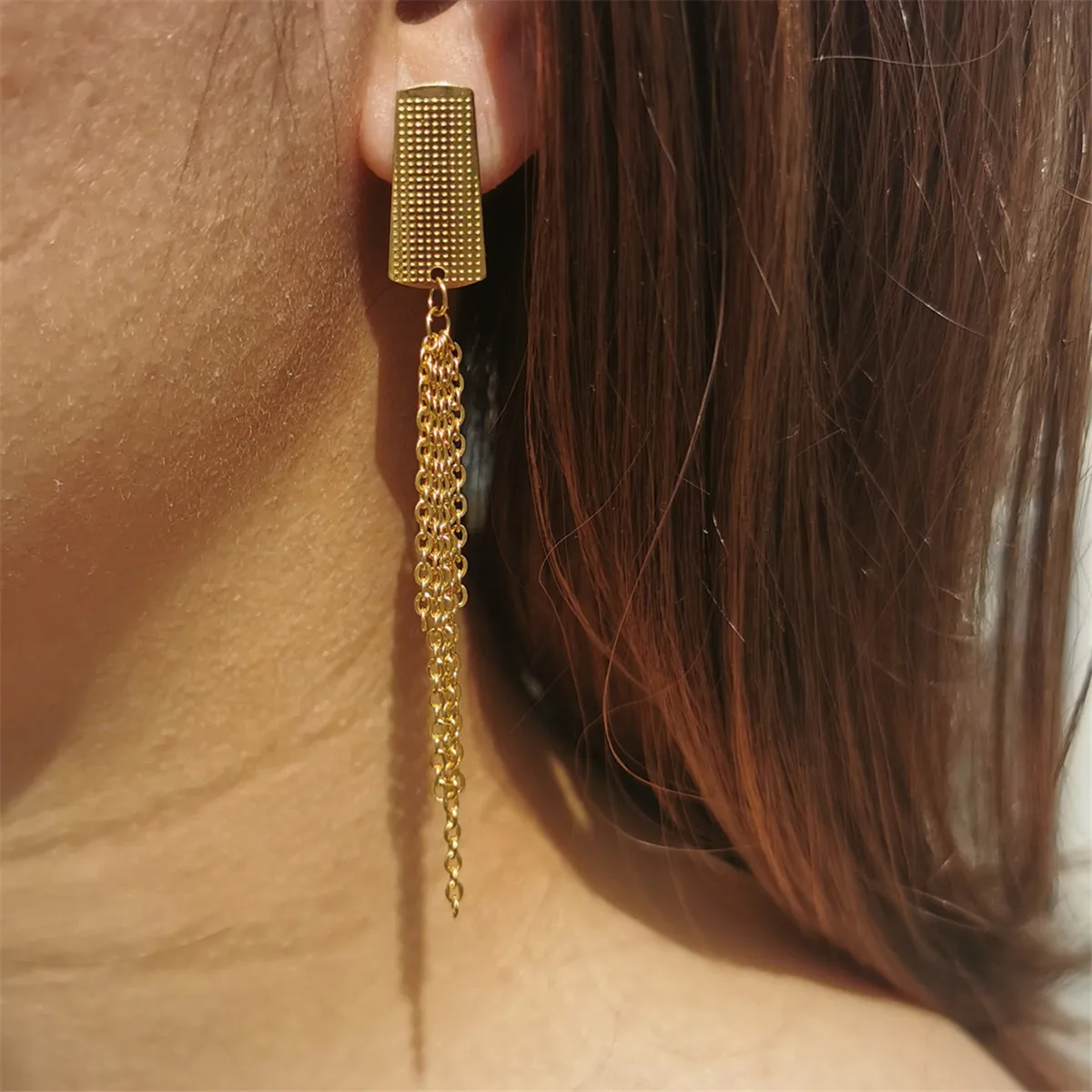 Винтажные серьги-цепочки MinaMaMa из нержавеющей стали с кисточками для женщин новые