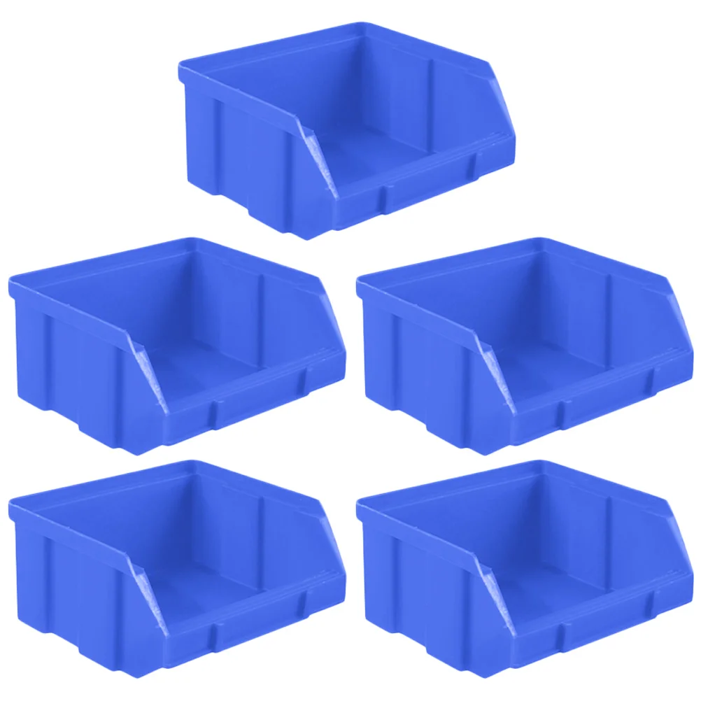 

5 Pcs Storage Bins Plastic Component Parts Craft Organizer Shed Abs Warehouse Rack Office