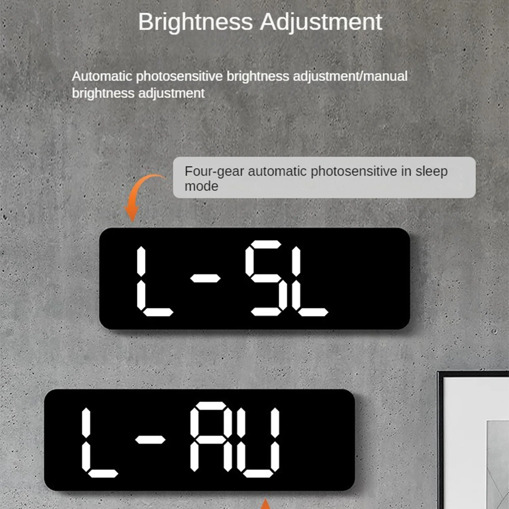 Электронные цифровые настенные часы с отображением температуры и влажности