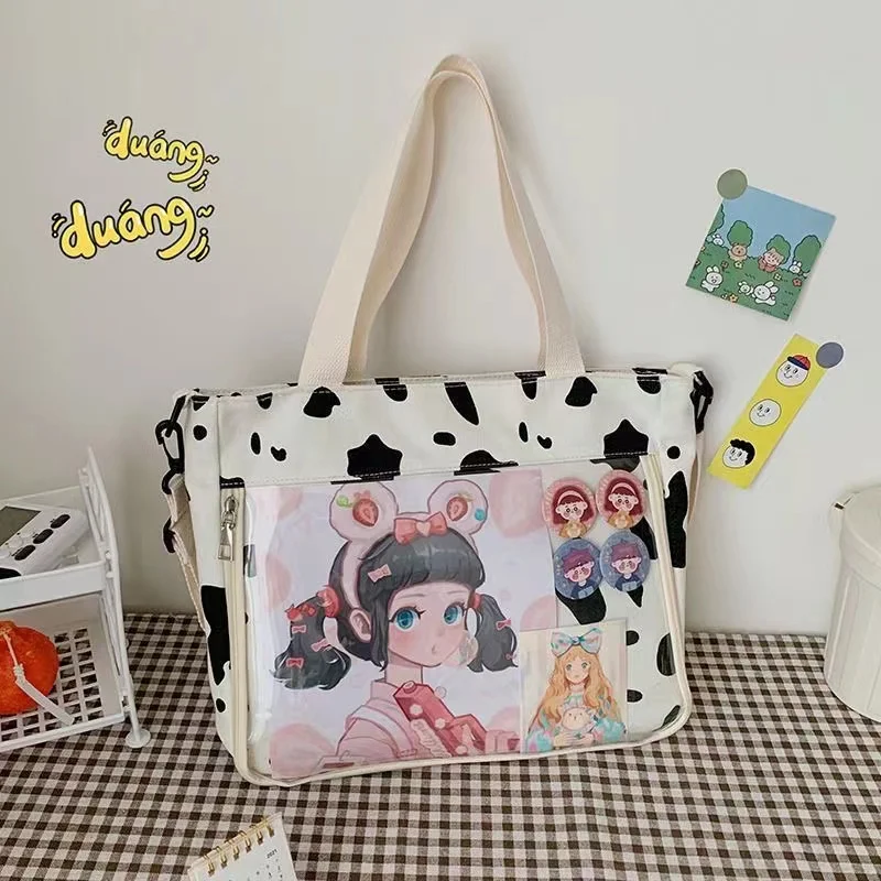 

Холщовая прозрачная сумка для женщин, дамские сумочки для старших классов, сумка для книг, тоут JK, сумка на плечо через плечо