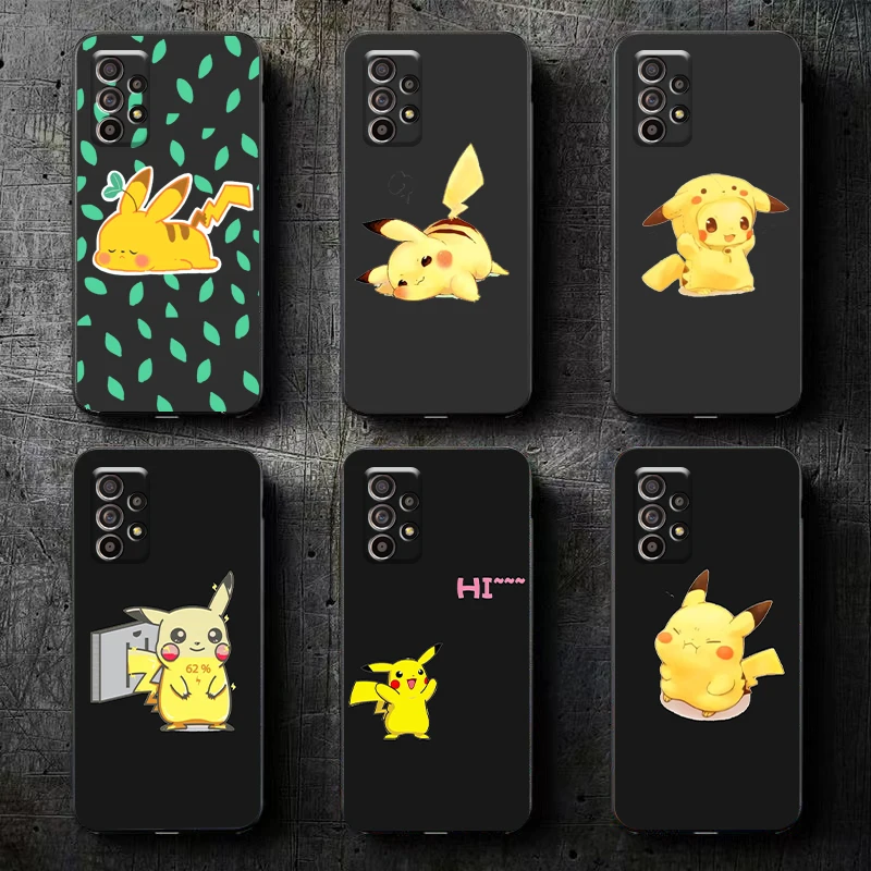 

Pokémon Pikachu Phone Case For Samsung Galaxy S8 S8 PLus S9 S9 Plus S10 S10E S10 Lite 5G Plus Liquid Silicon Coque