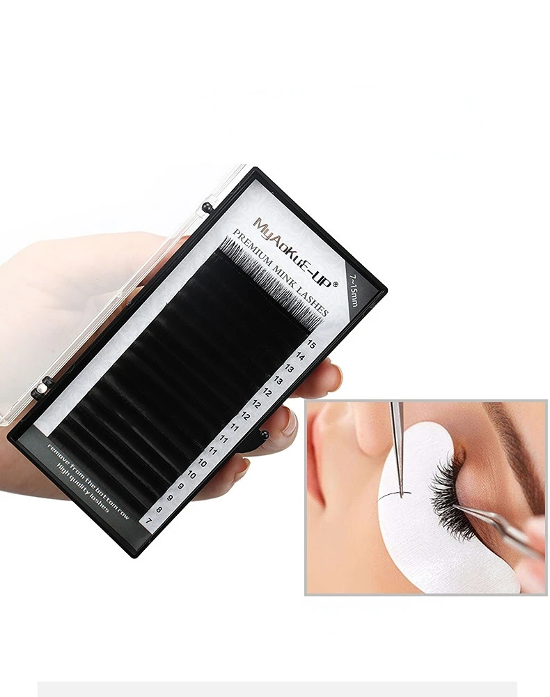 

Wholesale New Dense Row Single Grafted Eyelash Mink Hair Grafted Eyelash Thickness 0.05/0.07/0.10
