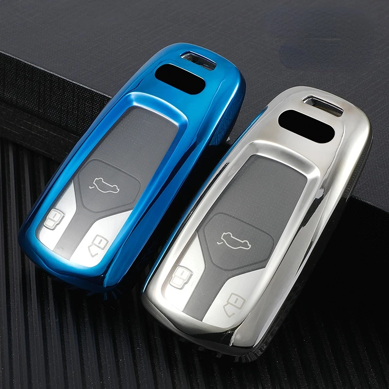 

TPU Car Remote Key Case Cover Shell For Audi A4 B9 A5 A6 8S 8W Q5 Q7 4M S4 S5 S7 TT TTS TFSI RS Protector Fob Keyless
