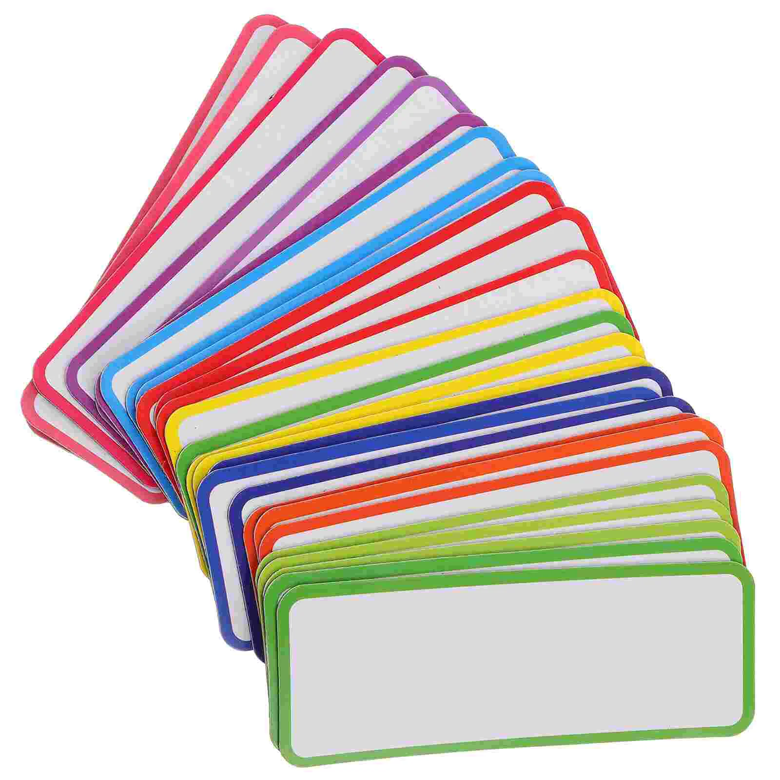 

27pcs Handwritten Fridge Stickers Dry Erase Magnetic Memo Labels Reusable Memo Tags Erasable white board