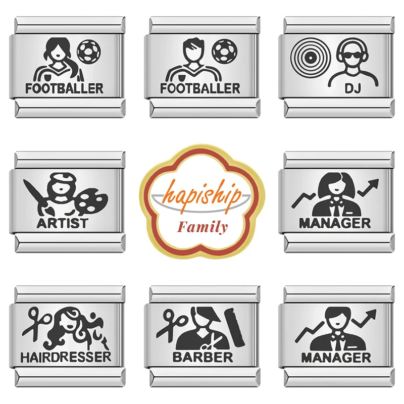 Семейство Hapiship 2024 женская мода профессии шармы итальянские звенья подходит для