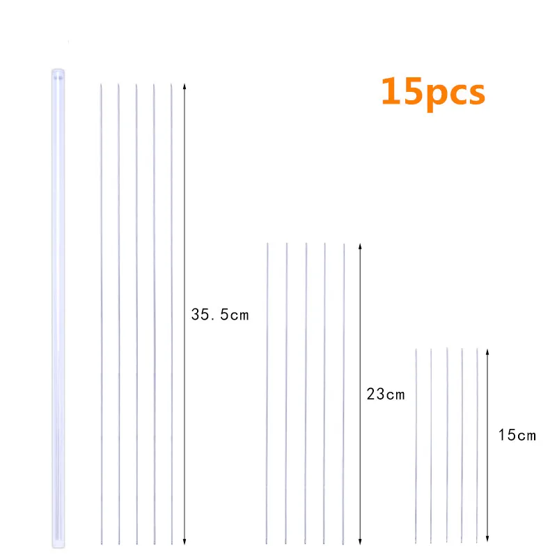 Длинные швейные иглы MIUSIE до 335 мм из нержавеющей стали с серебряным покрытием для
