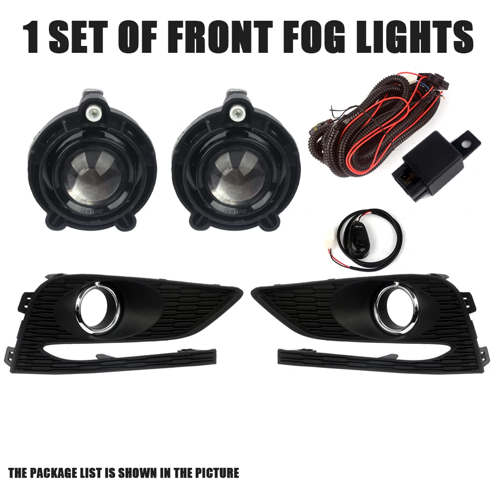 

Комплект противотуманных фар на передний бампер для Chevrolet Cruze версии 2017, 2018, 2019, комплект дополнительных противотуманных фар, переключатель + проводка