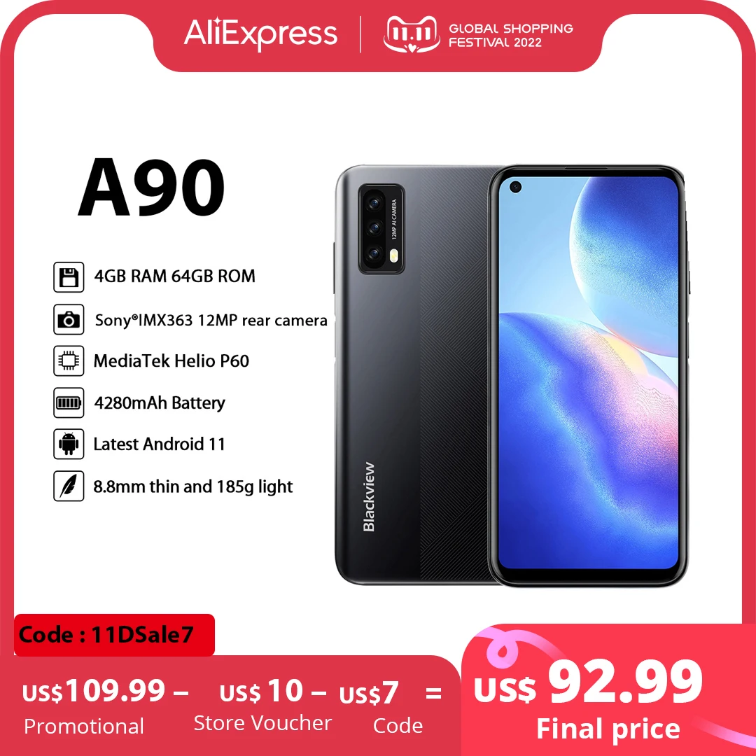 Kup Blackview A90 Smartphone Helio P60 Octa Core 12MP HDR Aparat Telefon Komórkowy 4GB + 64GB 4280mAh Android 11 Telefon 4G LTE Celular Cena Blackview A90 Smartphone Helio P60 Octa Core 12MP HDR Aparat Telefon Komórkowy 4GB + 64GB 4280mAh Android 11 Telefon 4G LTE Celular