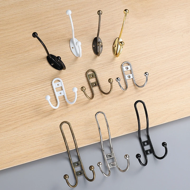 

Antique Style Coat Hooks Wall Mounted Robe Hooks Towel Hooks with Screws for Hanging Coat, Hat, Scarf, Key, Bag