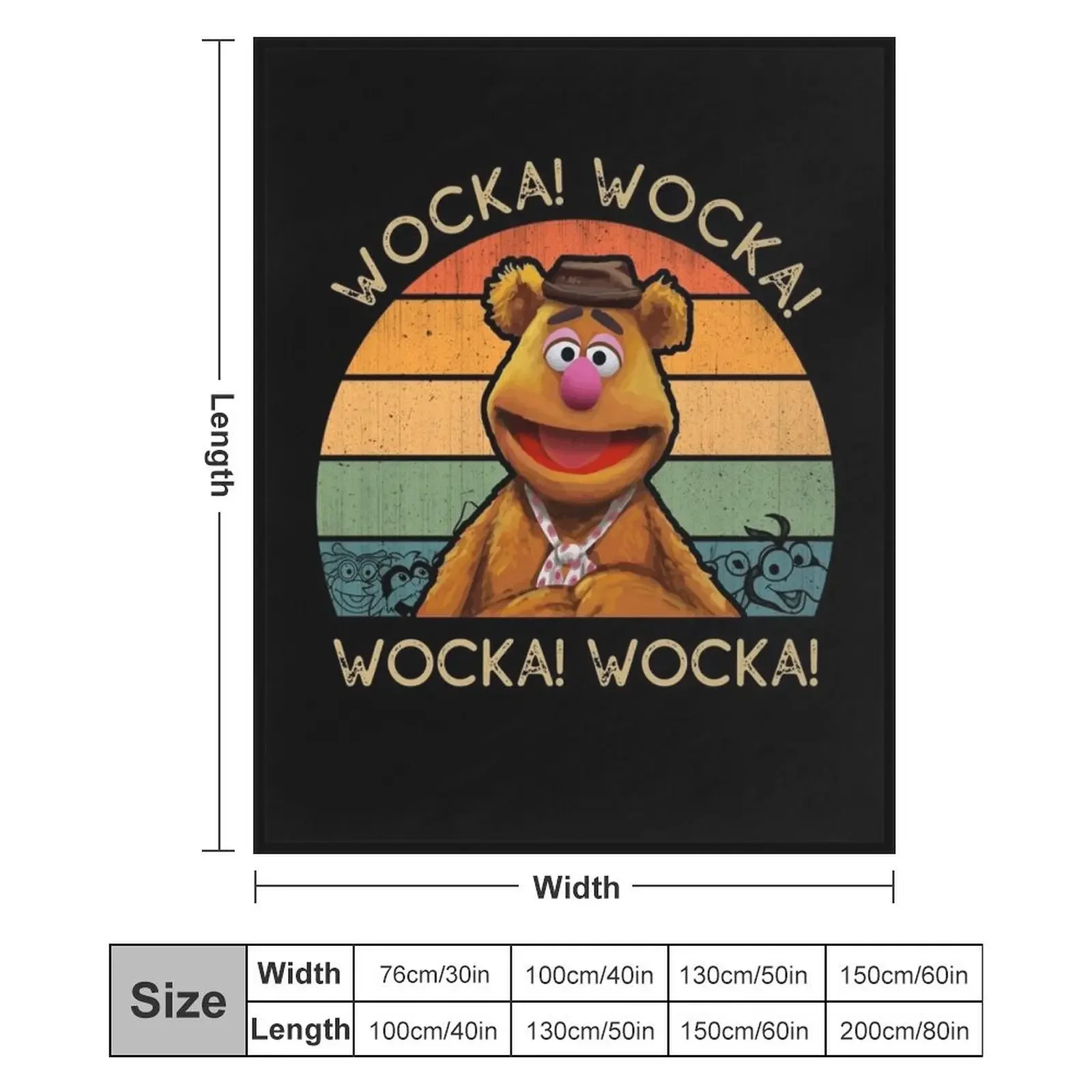 Одеяло Fozzie Wocka Bear из фланелевой ткани одеяла на Хэллоуин