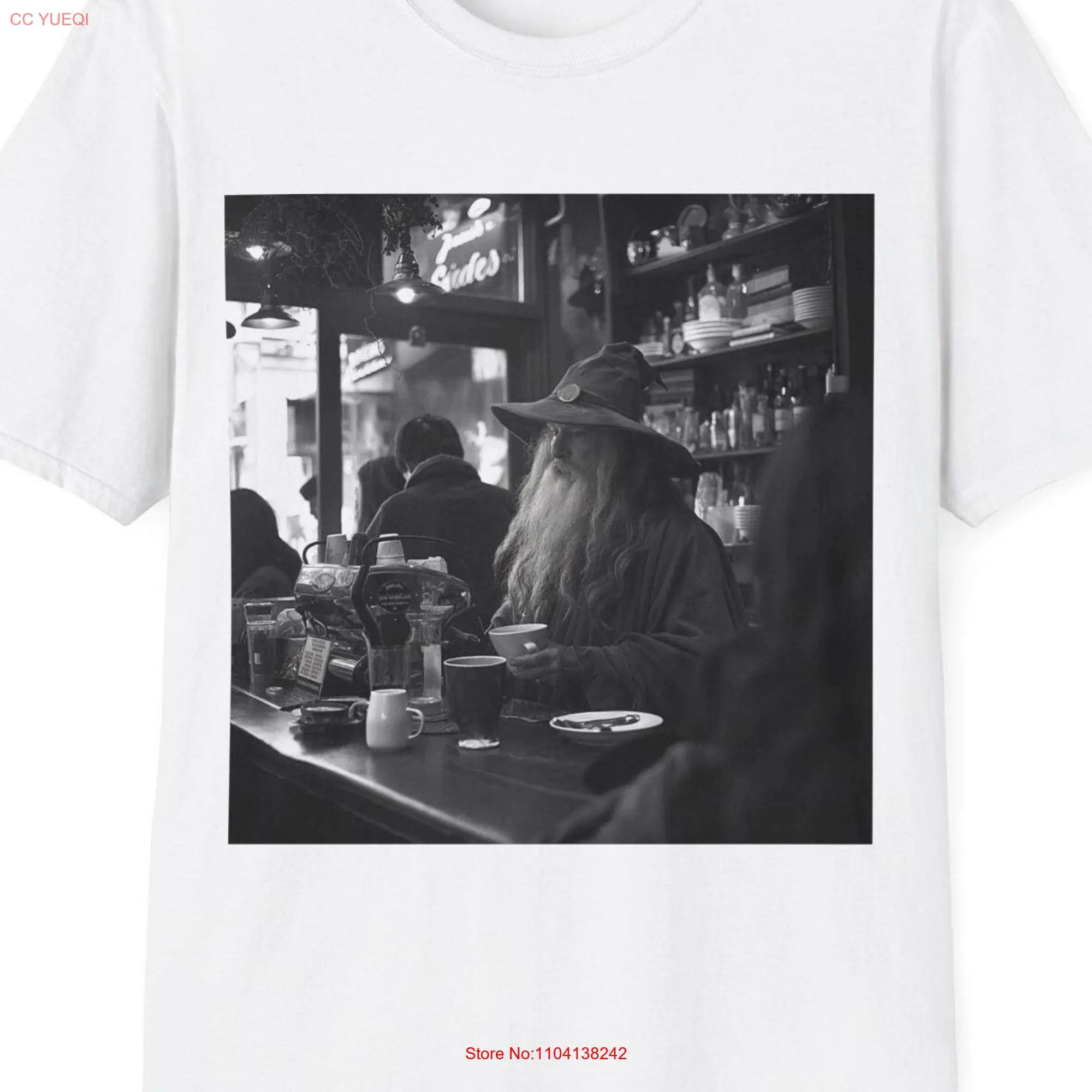 Футболка волшебник для приготовления кофе бариста забавное кафе с длинными или