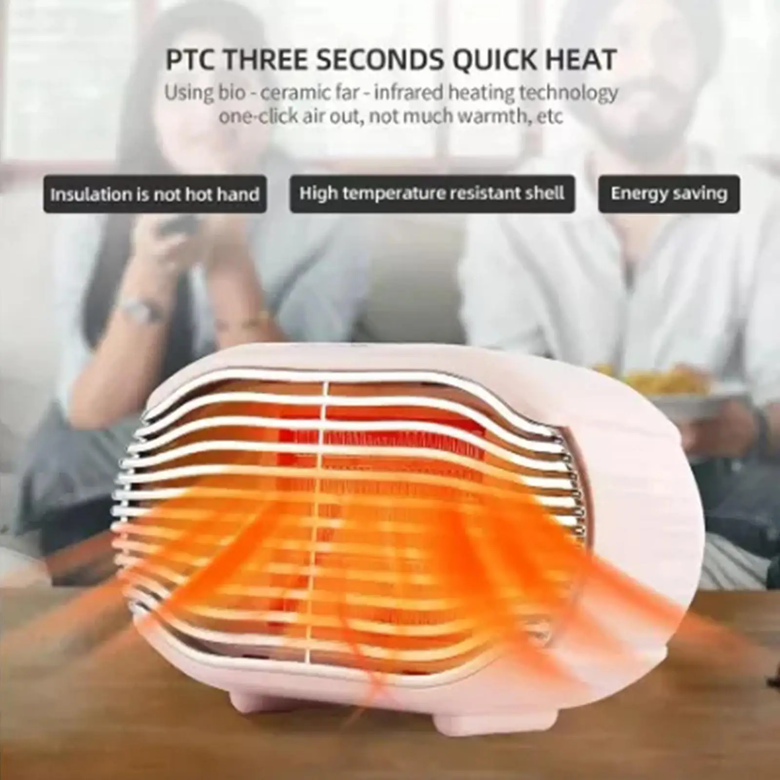 

Electric Heater Portable Heater Heating Warm Air Blower Desktop Household Portable Warmer Mini Heating Stove Machine I3H0