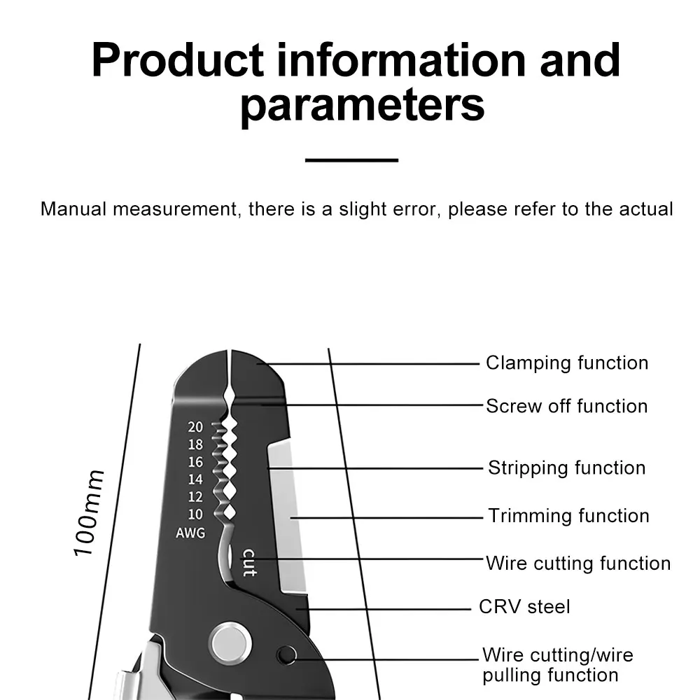 Многофункциональные плоскогубцы для зачистки кабеля Плоскогубцы резки