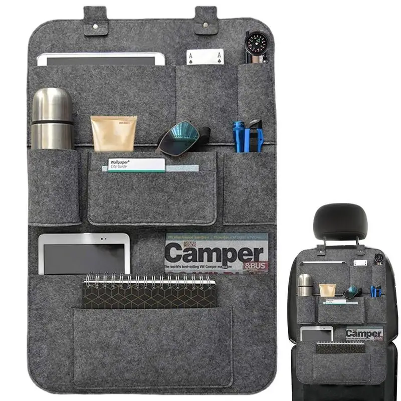 

Backseat Car Organizer Car Accessories For Women Seat Organizer With 10 Storage Pockets Seat Back Protectors Kick Mats For Kids