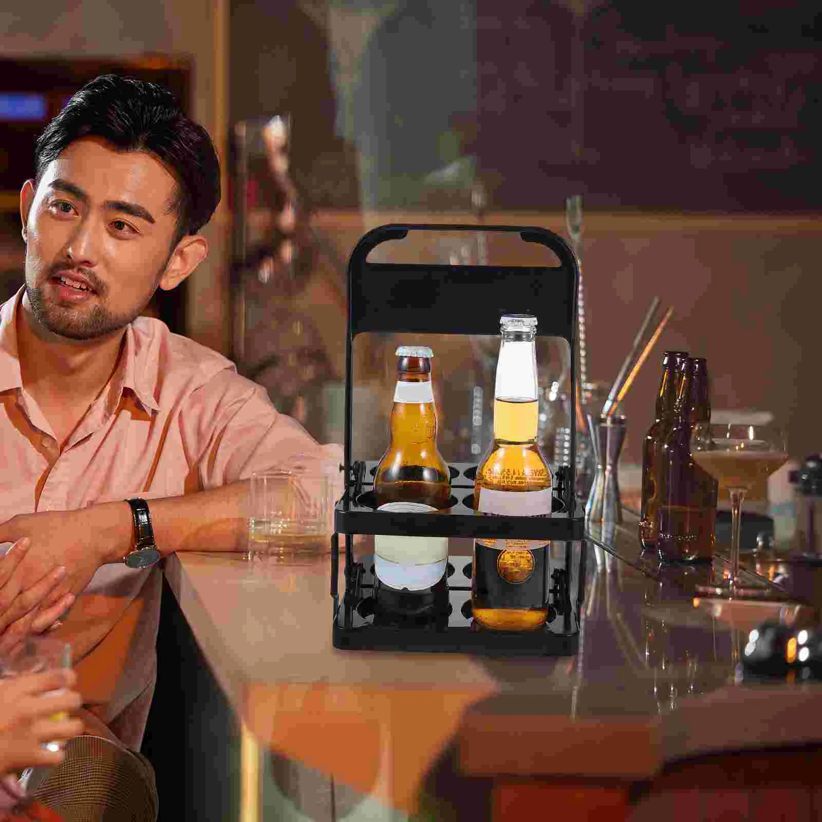 Пивная корзина складная стойка держатель для напитков портативный многоразовый