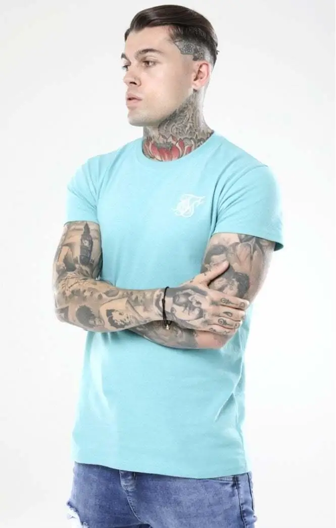 

SikSilk Peached Box Tee - Aqua Teal