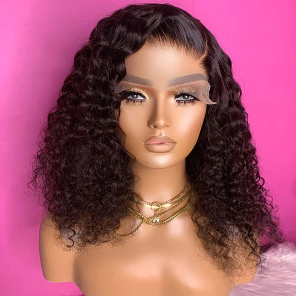 

Transparent Pre Plucked 13x4 Lace Front Wigs Human Hair 180% 13x6 Frontal Wig Kinky Curly Brazilian Remy 4x4 Closure Wigs Women