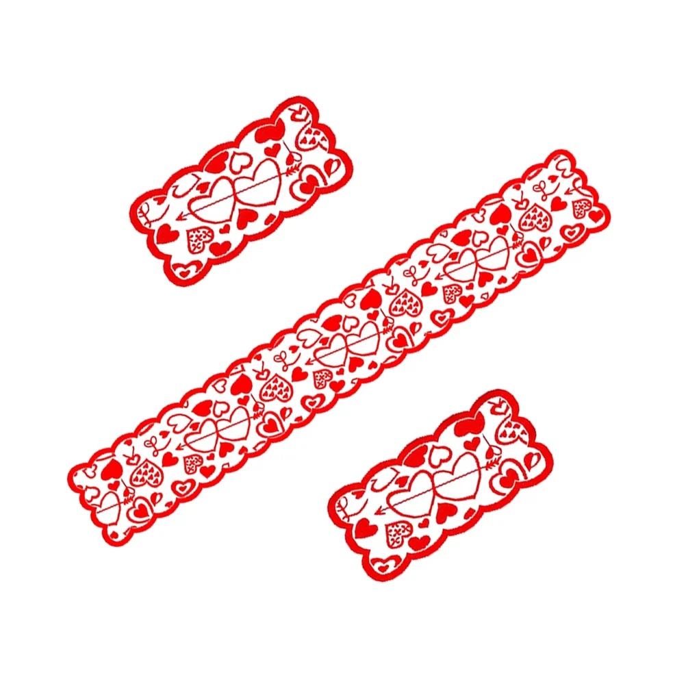 Прапор для вечеринки декор ужина льняная дорожка романтическое сердце скатерть