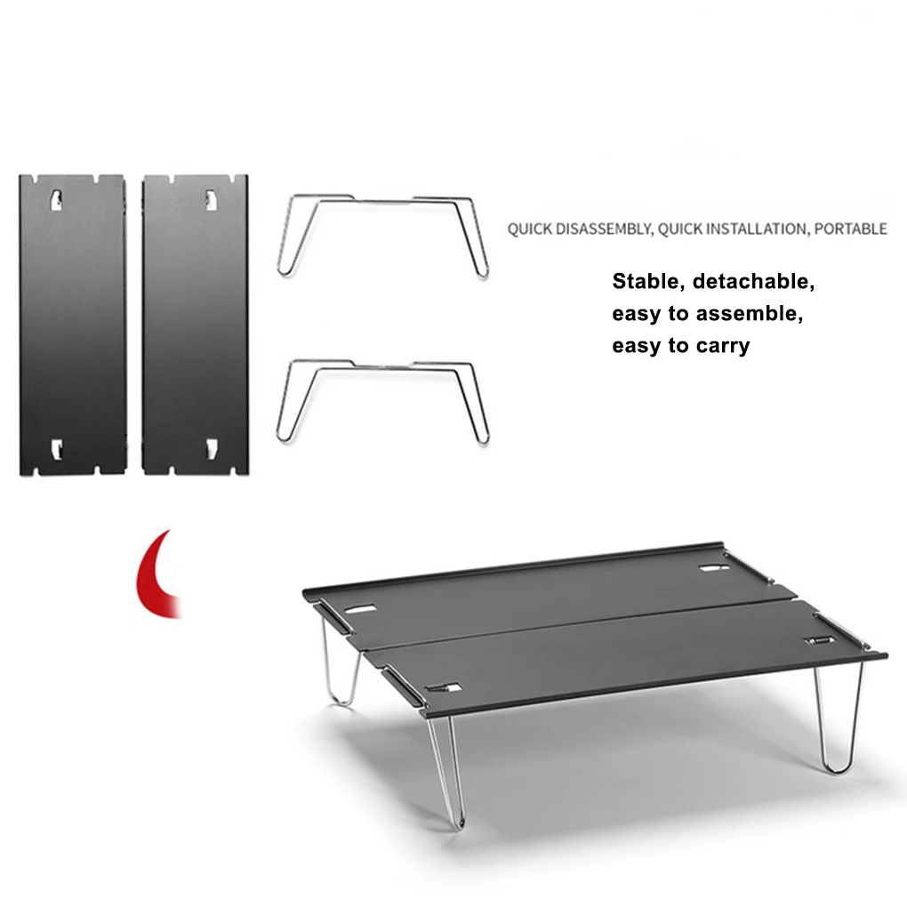 

Стол складной для кемпинга, портативный столик из алюминиевого сплава для отдыха на открытом воздухе, походов, путешествий, барбекю, аксесс...