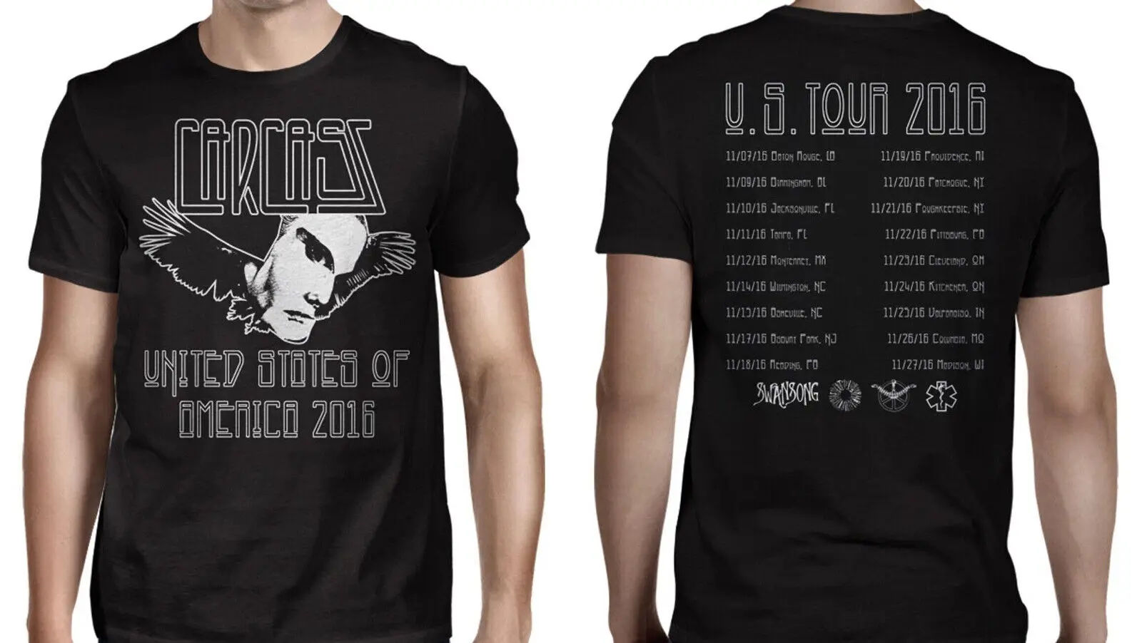 Корпус cd cvr SWANSONG SWANZEP US TOUR 2016 официальная рубашка 2XL Новинка OOP