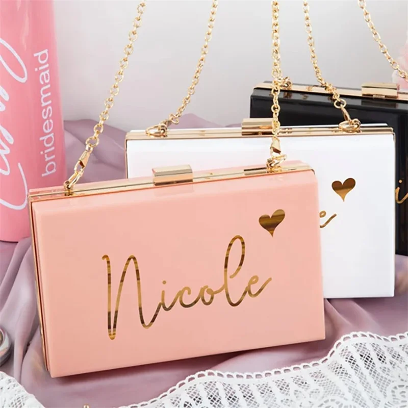 Персонализированные Акриловые свадебные сумки индивидуальные кошельки подарок