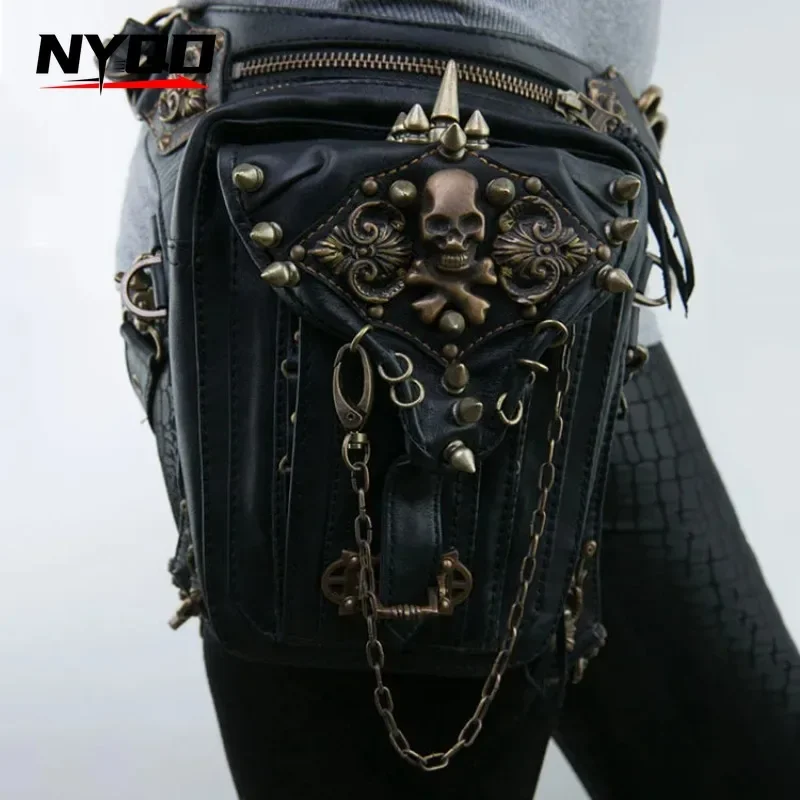 Женская поясная сумка в стиле панк через плечо мотоциклетная для ног женская Saco De