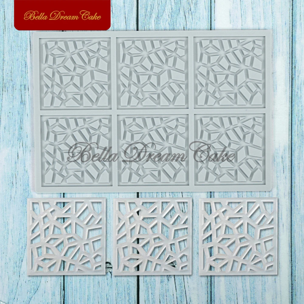 

Силиконовый кружевной коврик для украшения тортов, 6 отверстий