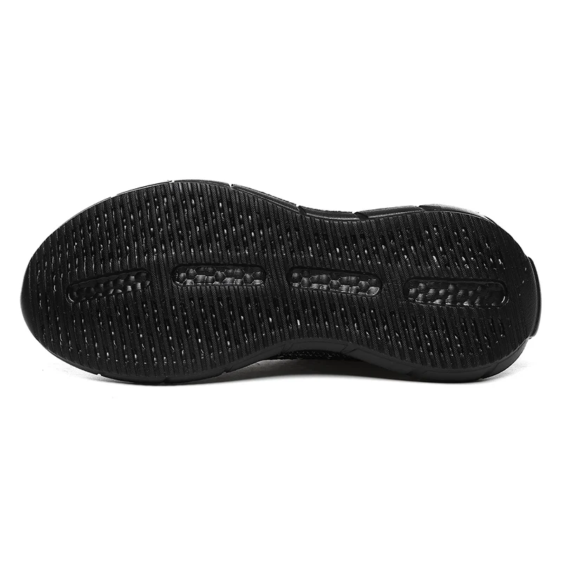 Men's Large Hole Fly Knit Sneakers Cushioning Motion Control Men's Running Shoes Light Foam Sneakers Marathon Shoes