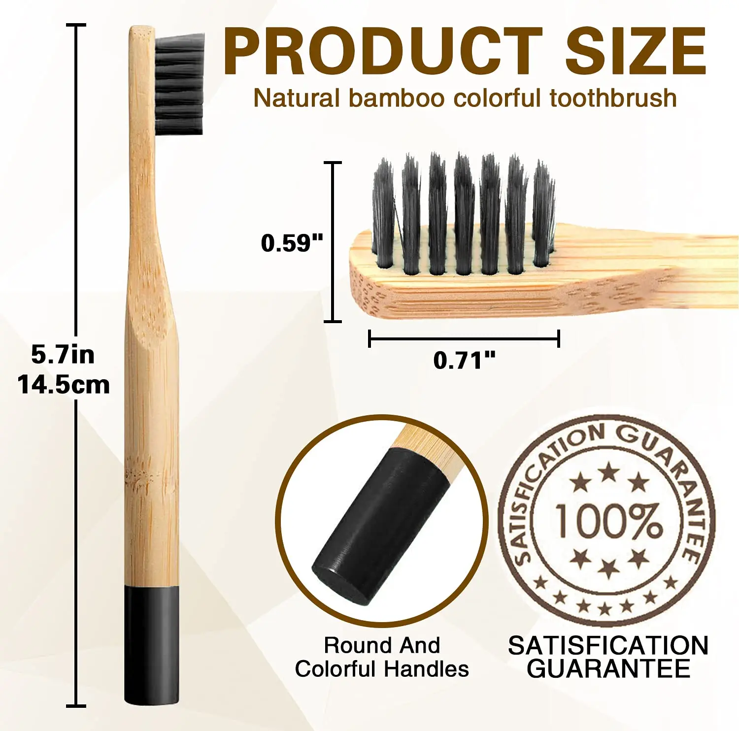 10/20 шт. Детские зубные щётки из бамбука