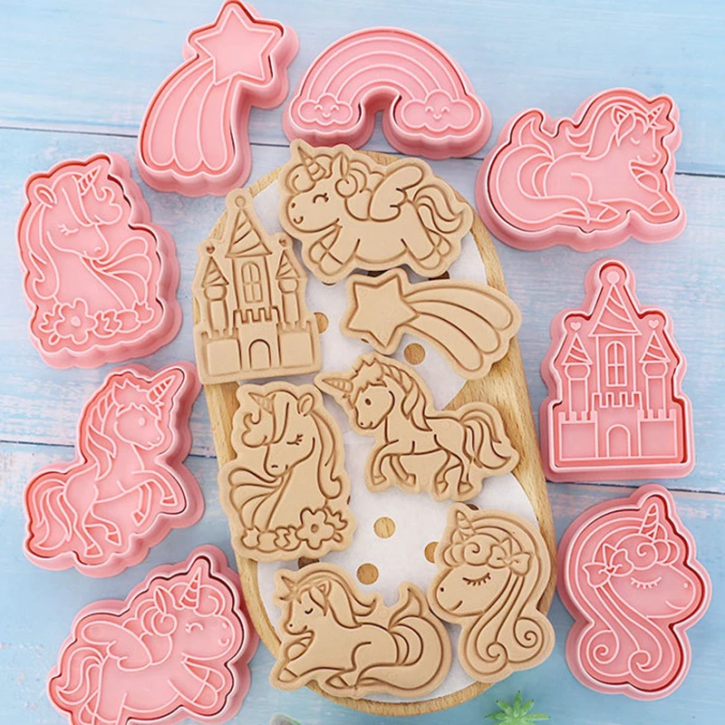 8 шт. форма в форме единорога мультяшная домашняя ручная работа Сделай Сам 3D