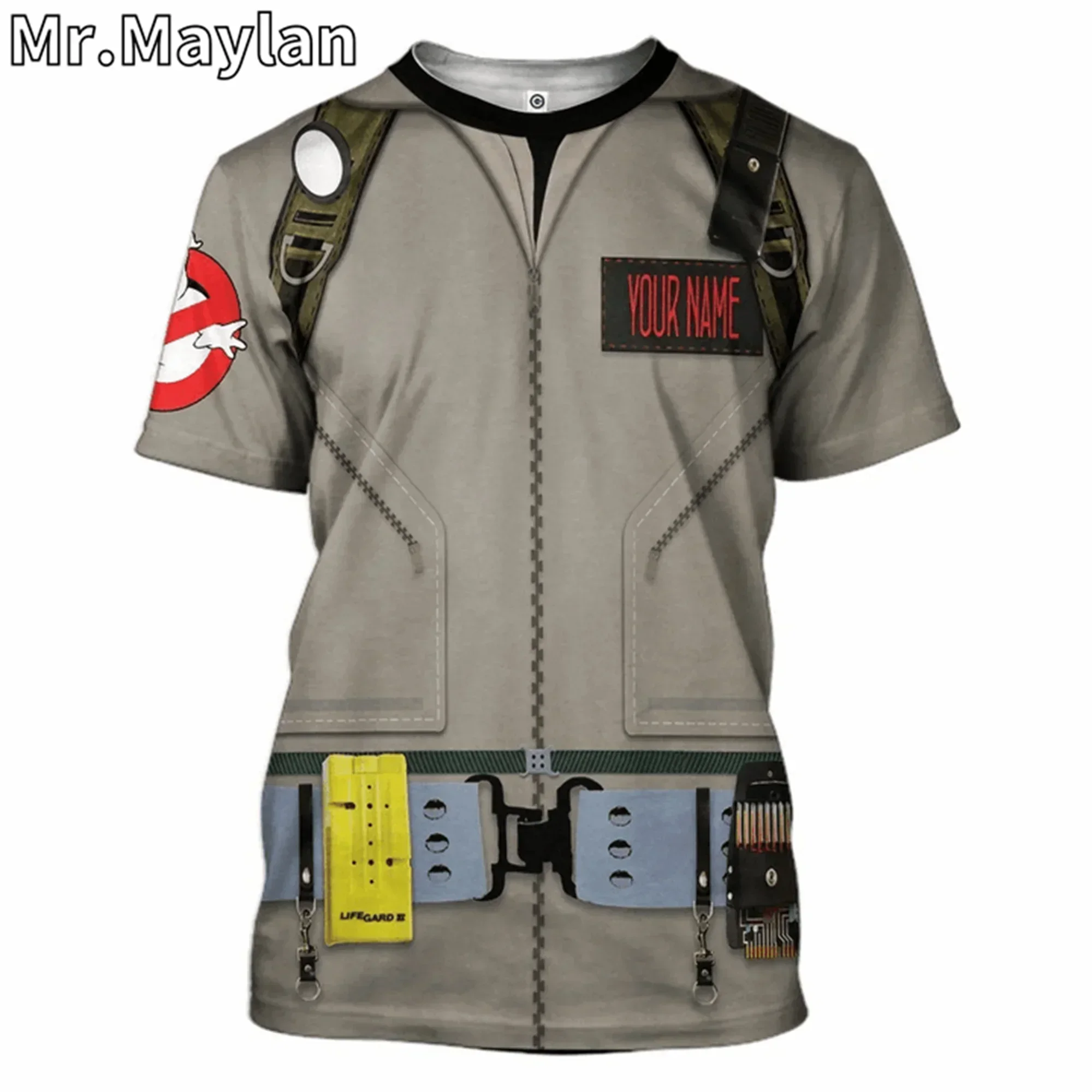 Летняя горячая одежда для косплея Охотники за привидениями футболка с 3D принтом