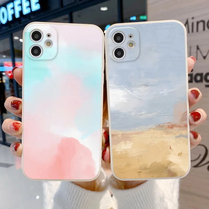 

Poco X3 M4 M3 X5 Pro M5 F4 F3 C31 X4 GT Watercolor Painting Case For Xiaomi Redmi Note 10 11 12 9 8 7 Pro 9S 11S 8T 9A 9C Cover