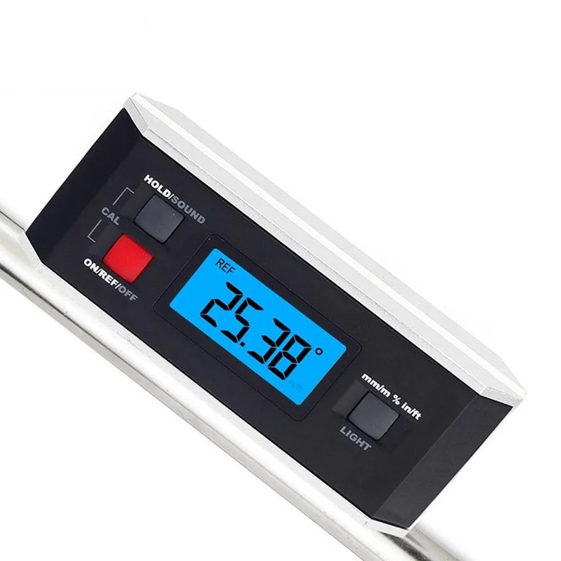 

Цифровой транспортир с подсветкой, магнитный Инклинометр с тревожной сигнализацией, с V-образным пазом, уровень инклинометра, угломер HT1196