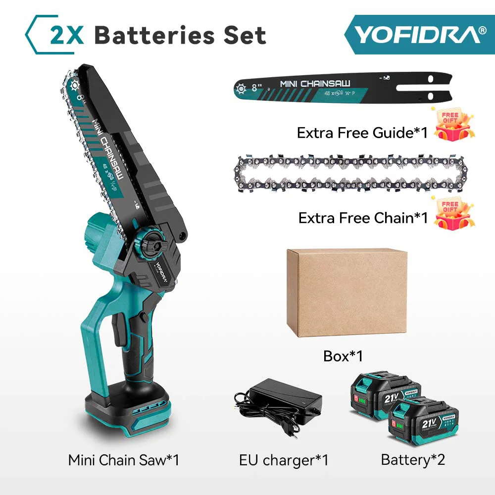 

Аккумуляторная цепная пила YOFIDRA 8 дюймов