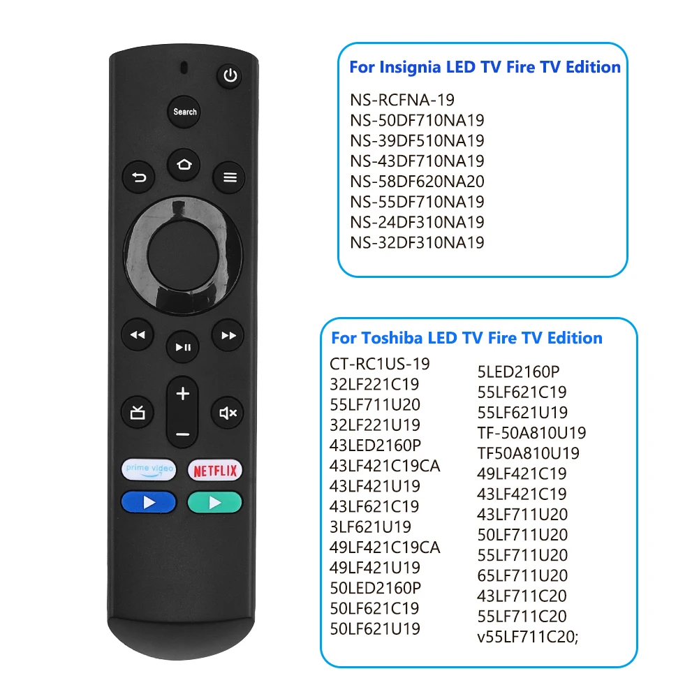 

Пульт дистанционного управления без голосового поиска для Toshiba/Insignia, аксессуары для светодиодного телевизора Fire
