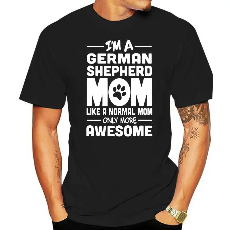 

Men tshirt Awesome German Shepherd Mom T Shirt Printed T-Shirt tees top