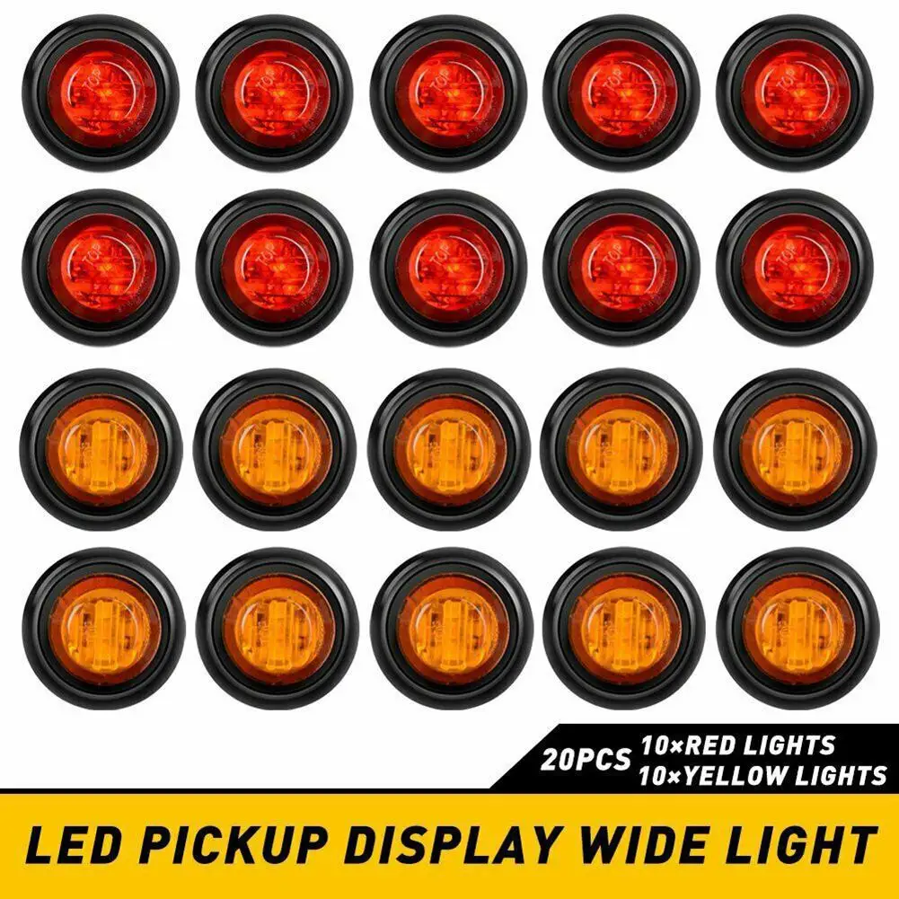 

20pcs 3led Truck Side Light Led Signal Lamp 12v Night Driving Warning Indicator For Bus Boat Trailer