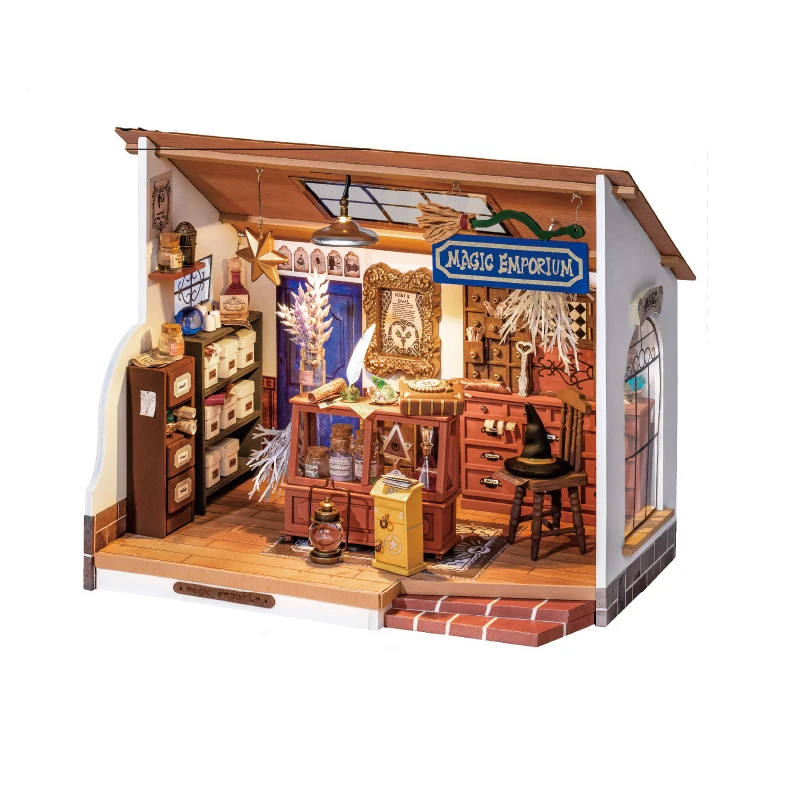 

Деревянный кукольный домик «сделай сам», миниатюрный строительный комплект, кукольный дом с загадочными архивами и мебелью Roombox, игрушки дл...