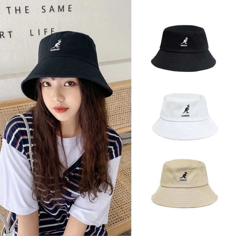 

Summer Kangol Bucket Hat Men Women Cotton Casual Panama Reversible Printed UV Protection Fisherman Hat Sun Hat Wholesale