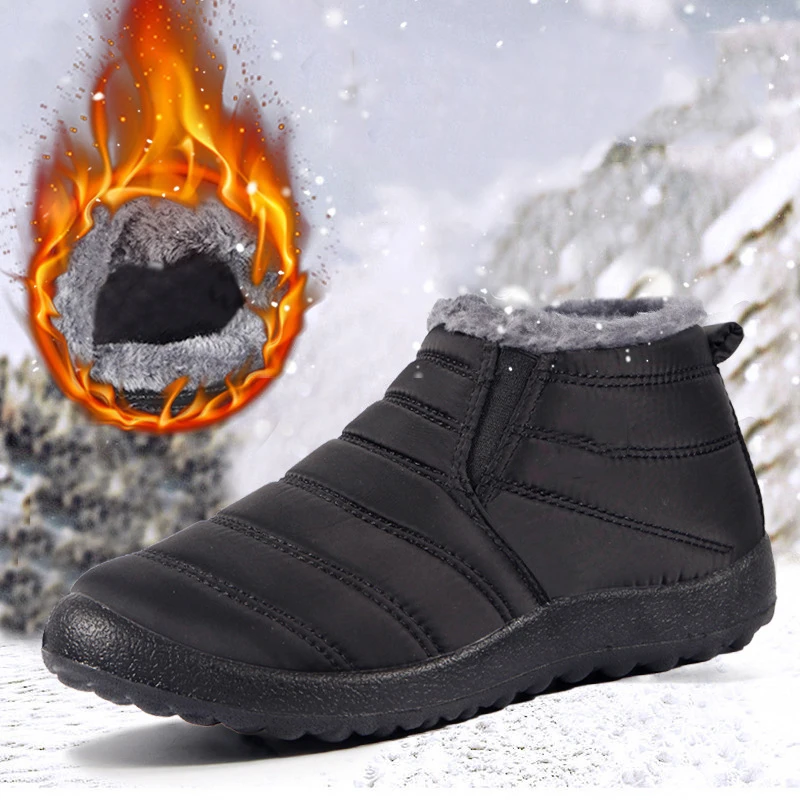 

Snow Men Boots Male Men's Boots Outdoor Men's Winter Shoes Platform Shoes Men Waterproof Ankle Boots Men's Work Shoes Footwear
