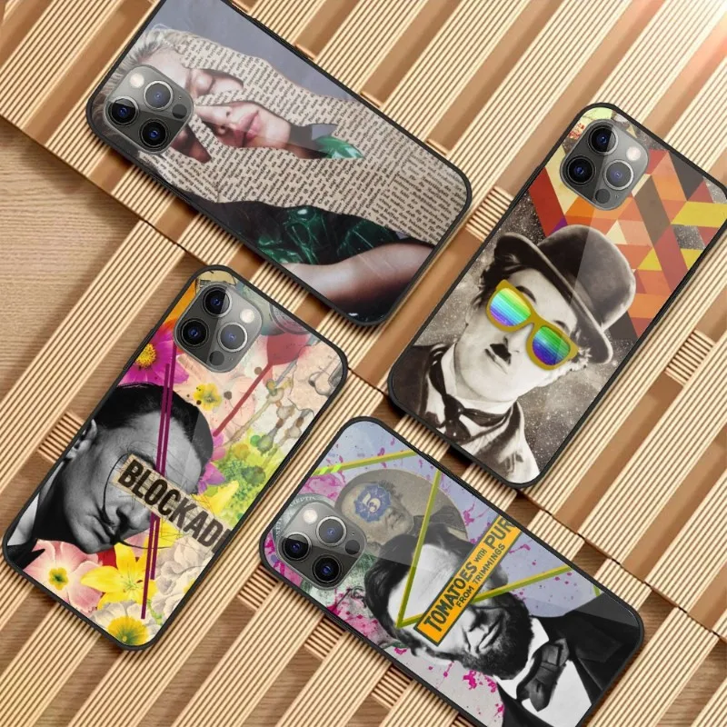 

Funny Famous Oil Painting Sculpture For IPhone 14 13 12 11 XS X 8 7 6 Plus Mini Pro Max SE 2022 PC TPU Glass Phone Case Cover