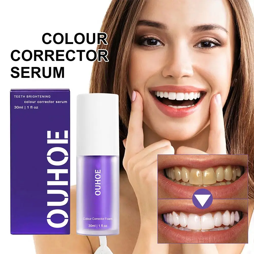 

Purple Whitening Toothpaste Natural Color Correction Stains Remove Tooth 30ml Clean Cleaning Breath Fresh Mouth Dental Prod Z9J9